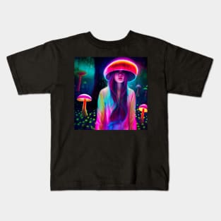 Alice in a Mushroom Forest Kids T-Shirt